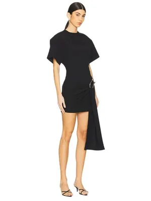 Lioness Martini Mini Dress in Onyx Medium New Womens Tailored Shirtdress thumbnail 2