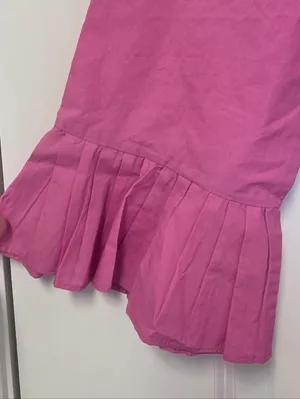 ANNA CATE Pink Mini Dress Size Large Cottagecore Prairie NWT Wedding Guest thumbnail 4