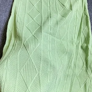 Light Green Cable Knit Diamond Bodycon‎ Mini Dress Spaghetti Strap XS thumbnail 3