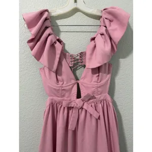For Love And Lemons Miriam Maxi Dress Dusty Pink size Small thumbnail 4