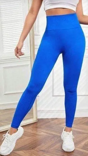 Target Seamless Leggings in Royal Blue Size Small Ribbed Stretch thumbnail 1