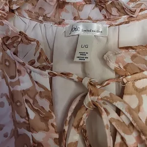 NWT Limited Edition Joie brushed clay print peasant top blouse sz Large thumbnail 7
