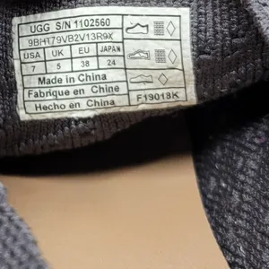 UGG Sammy Chevron Sneakers Womens Size 7 Gray Mesh Stretch Knit Slip On Flats thumbnail 3