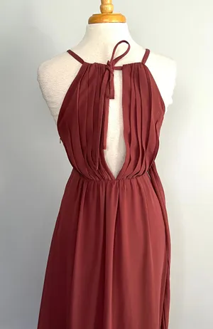 Revelry Rosewood Pink Mauve Eliza Chiffon Bridesmaids Formal Prom Dress thumbnail 8