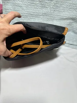 Nautica Black and Tan Wristlet Clutch with crossbody strap NWT thumbnail 3