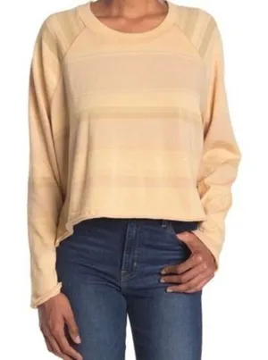 Free People We The‎ Free Baja Striped Long Sleeve T-Shirt in Prosecco Size L NWT thumbnail 1