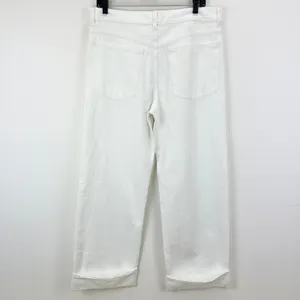 Madewell Low Slung Baggy Jeans Pure White Rigid Wide Leg Relaxed US 28 NWT thumbnail 9