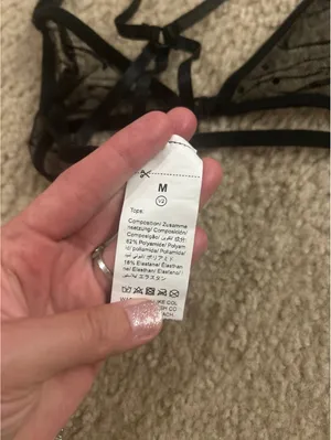 C703 bra medium black top see thru black cute bralette thumbnail 4