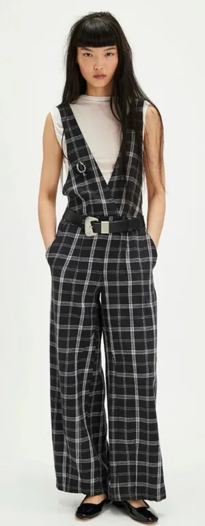 Free People Mara Overalls Black Combo 6 thumbnail 1