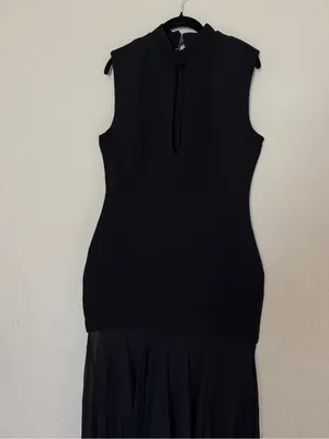 House of CB RAPHAELLA Black Keyhole Maxi Dress NWOT size L thumbnail 10