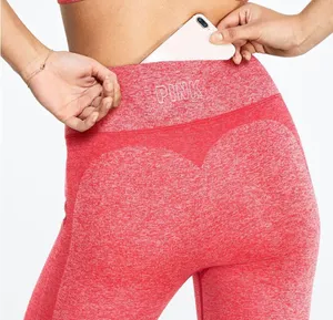 Pink Victoria’s Secret size large seamless leggings thumbnail 2