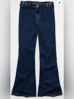 American Eagle High-Rise Flare Dark Blue Women’s Jeans thumbnail 3