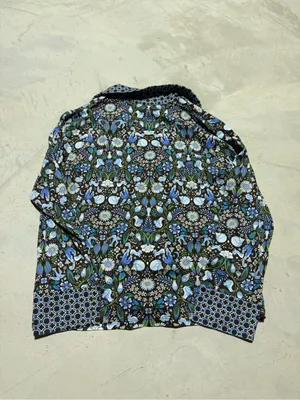 Vera Bradley enchanted woodland Floral Print Button-Up pajama shirt small thumbnail 6