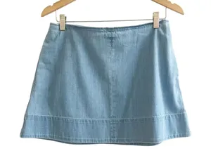 Banana Republic Mini Skirt Womens Petite 8 Blue Denim Light Wash Normcore Y2K thumbnail 1