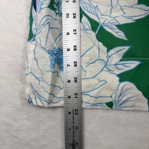 Farm Rio Green Blue Floral Pineapple Linen Mini Dress XXS NWT Ruched Puff Sleeve thumbnail 9