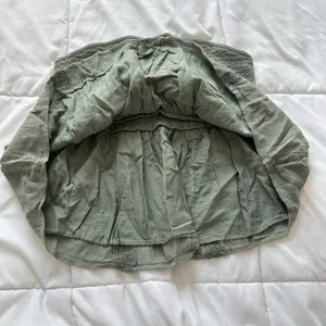American Eagle‎ Smocked Tube Top Womens Medium Green Boho Hippie Whimsy Fairy thumbnail 5