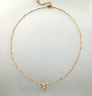 Adjustable Chain CZ Cubic Zirconia Pendant Necklace for Women thumbnail 7