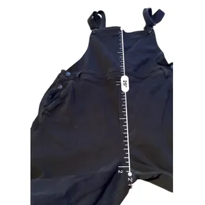 Aerie Denim Overalls Womens XL‎ Black Wide Leg Relaxed Fit Faded Wash thumbnail 8