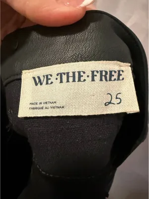 We The Free Black Faux Leather Mini Skirt Size 25 thumbnail 3