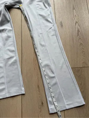 Frankie’s Bikinis Active Zippy High Waist Flare Legging Icy Grey Size Small NWOT thumbnail 9