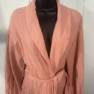 Nordstrom Peach Long Sleeve Wrap Top Size Medium NWT thumbnail 4