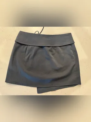 White Fox Gray Wrap Mini Skort XS Tie Waist Lined Chic thumbnail 9