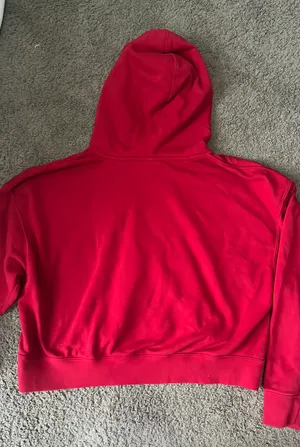 Red Nike Air Jordan cropped hoodie thumbnail 2