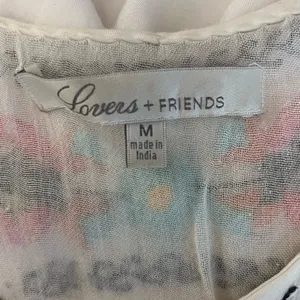 Lovers + Friends White I Heart Baby Doll Floral Embroidered Sleeveless‎ Dress thumbnail 4