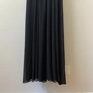 H&M‎ Moody Goth MobWife Corset Ruched Maxi Dress 8 Black Evening Gown Formal thumbnail 3