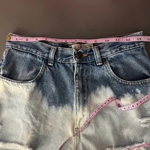 Abercrombie & Fitch Y2K Vtg Dip Dye High Rise Cut Off Denim Shorts 8 Distressed thumbnail 4