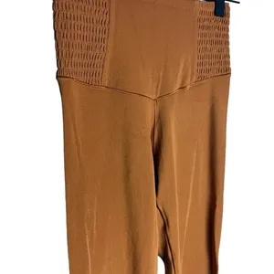 Offline By Aerie Women's XS High Waist Smocked Side Leggings Burnt Orange‎ New thumbnail 2