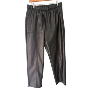 GAP Petite Faux Leather Cargo Pants Black M Petite Utility Straight Leg thumbnail 3
