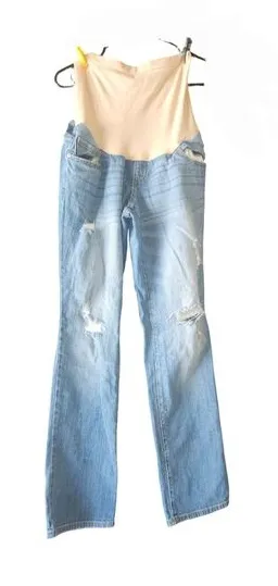 Indigo Blue Women's Light Blue Distressed Overalls Size M #023 thumbnail 1
