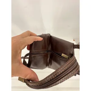 Tuscany Leather Backpack Purse Women OS Brown Leather Handmade Italy Sling Zip thumbnail 12