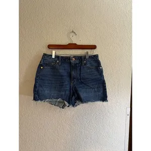 Universal Thread Vintage Midi Jean Shorts Womens 10 Cut Off Distressed Denim thumbnail 11