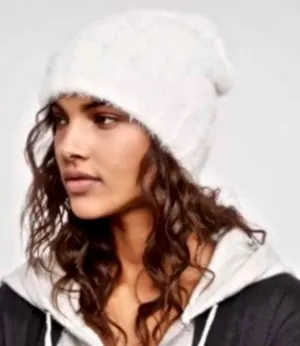 Free People White Fuzzy Winter Hat Women’s OS thumbnail 1