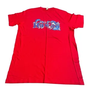 Accord Apparel Inc Hawaii Dolphin T Shirt Red Large Cotton Graphic Tee thumbnail 1