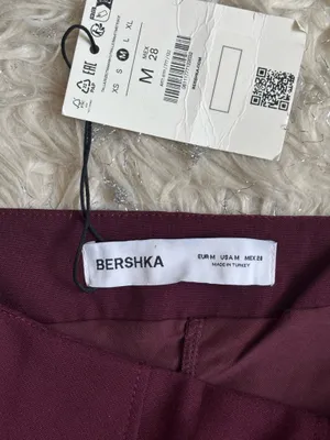 Bershka Burgundy Women’s Pleated Mini Skirt/Short with Side Bow Detail‎ Size M thumbnail 4