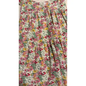 In February Floral Smocked Mini‎ Dress Small Ruffle Sleeve Tiered Rayon 1088D thumbnail 4