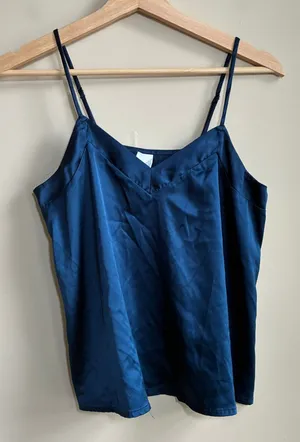 Stars Above navy blue camisole top women's size XS lingerie sleepwear shirt thumbnail 1