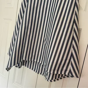 Maeve Anthropologie Pinstripe Midi Skirt Asymmetrical Belted Sz 4 thumbnail 4