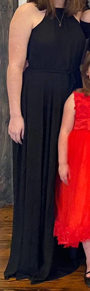 Lulus Black Flowy Dress thumbnail 2