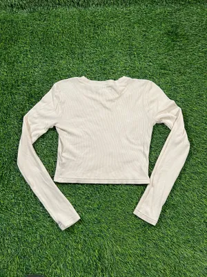 Madewell Ribbed Long Sleeve Cropped Knit Top size xs Womens thumbnail 2