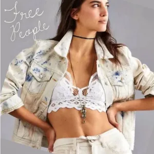 FREE People Rumors Denim Jacket in Jones Tie Dye Blue‎ Size Small EEUC 0436 thumbnail 1
