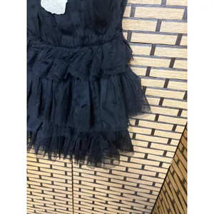 Altar'd State Black‎ Ruffle Mini Dress Size XS thumbnail 4