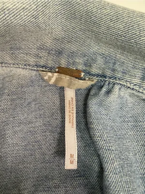 Free People Faded Light Blue Denim Jacket thumbnail 6