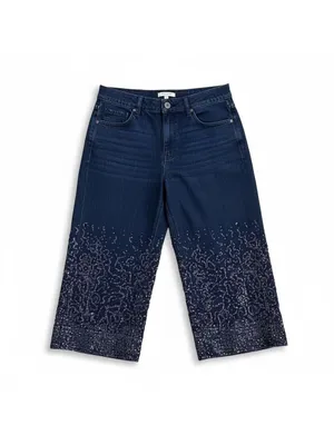 Anthropologie Maeve The Colette Embellished‎ Sequin Wide-Leg Jeans 16W NWT thumbnail 3