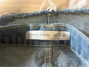XS Altar'd State Jean Skirt thumbnail 4
