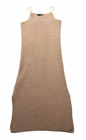 House of Harlow 1960 Tan Knit Maxi Slip Dress Size Small thumbnail 1