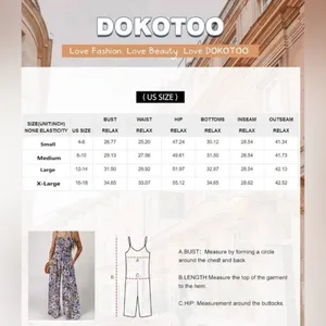 DOKOTOO Floral Print Sleeveless Jumpsuit thumbnail 11